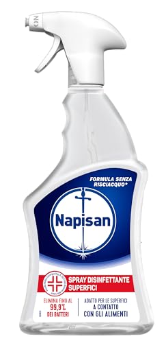 Napisan Spray Disinfettante Superfici, Confezione da 12 pezzi da 740 ml di Disinfettante Superfici, Spray da 740 ml