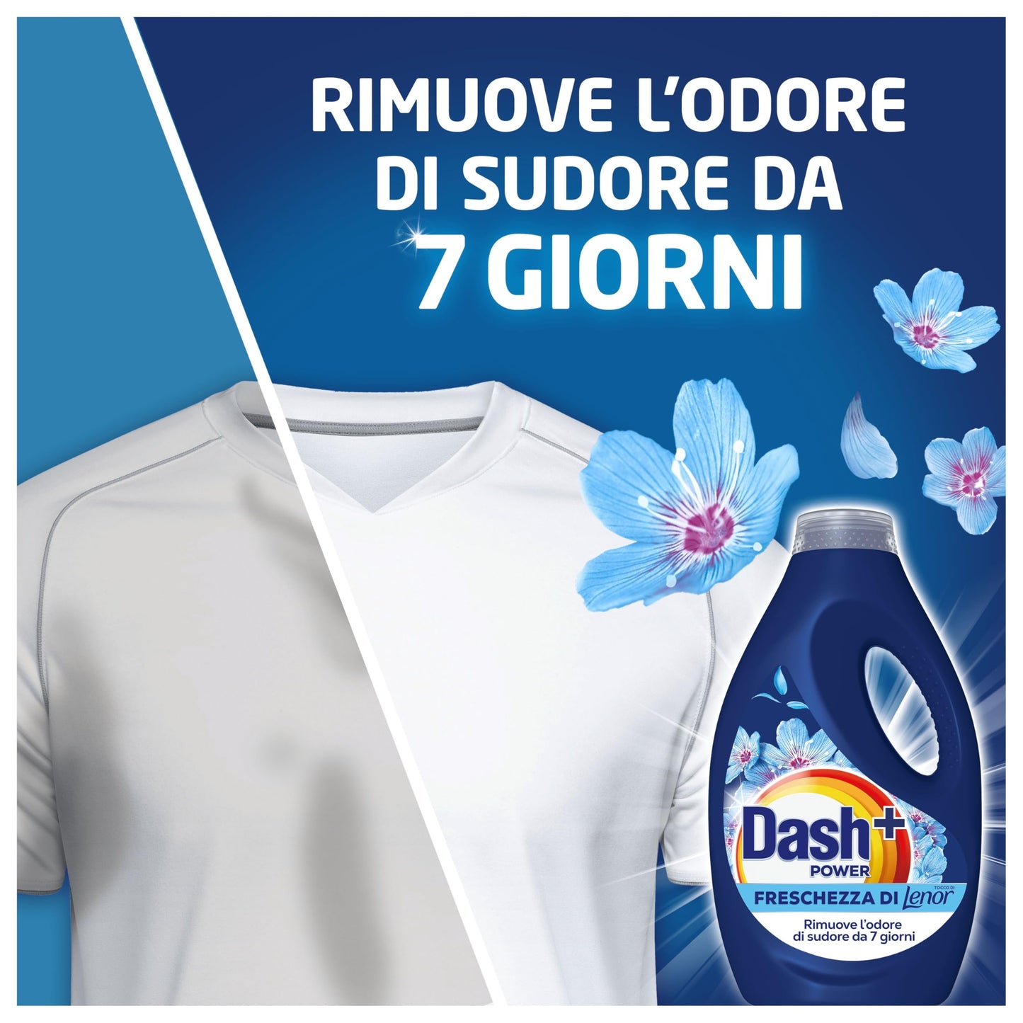 Dash Power Detersivo Liquido Lavatrice, 92 Lavaggi (4x23), Freschezza Di Lenor, Risveglio Primaverile, rimuove addirittura gli odori di sudore vecchi di 7 giorni, per una pulizia impeccabile