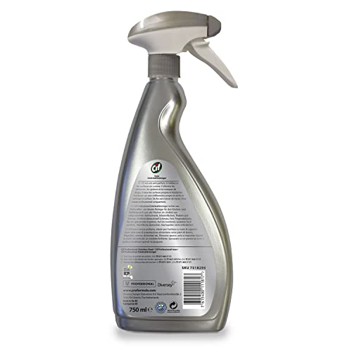 Cif Professional 7518294 - Detergente per bancone e cucina in acciaio inox, senza profumo, 0,75 l