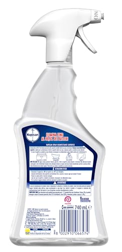 Napisan Spray Disinfettante Superfici, Confezione da 12 pezzi da 740 ml di Disinfettante Superfici, Spray da 740 ml