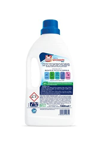 Omino Bianco - Additivo Igienizzante Liquido per Bucato, Contro Batteri e Cattivi Odori, con Tecnologia Deo+, 900 ml
