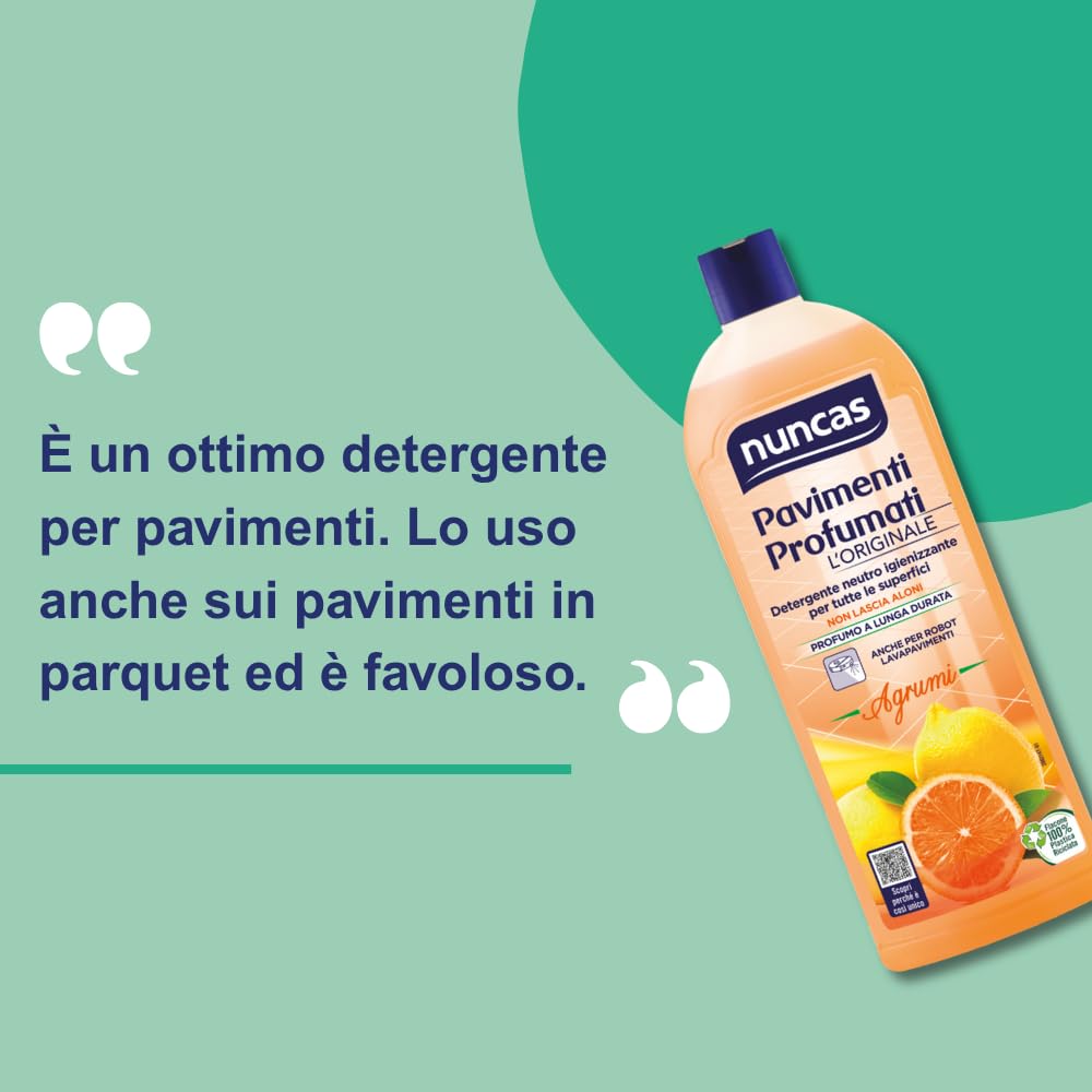 Nuncas Pavimenti Profumati - Detergente Pavimenti - Agrumi - 1000ml