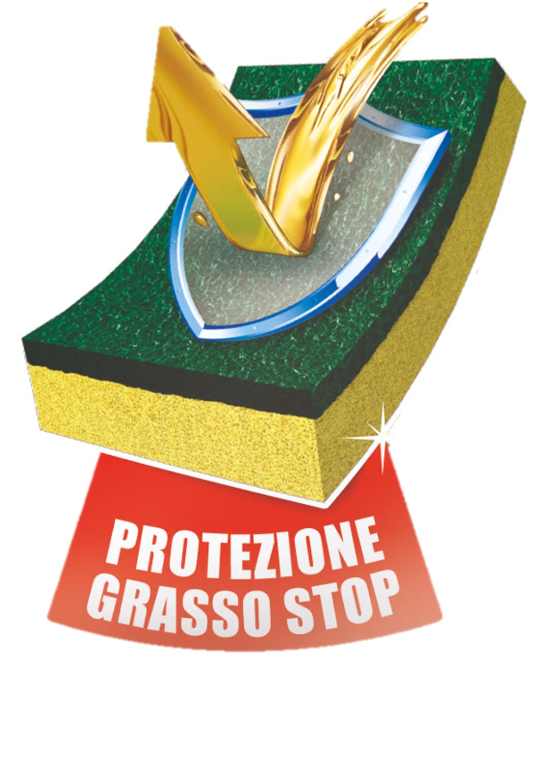 Spontex Spugna Anti Grasso Multi Power, 6 pezzi