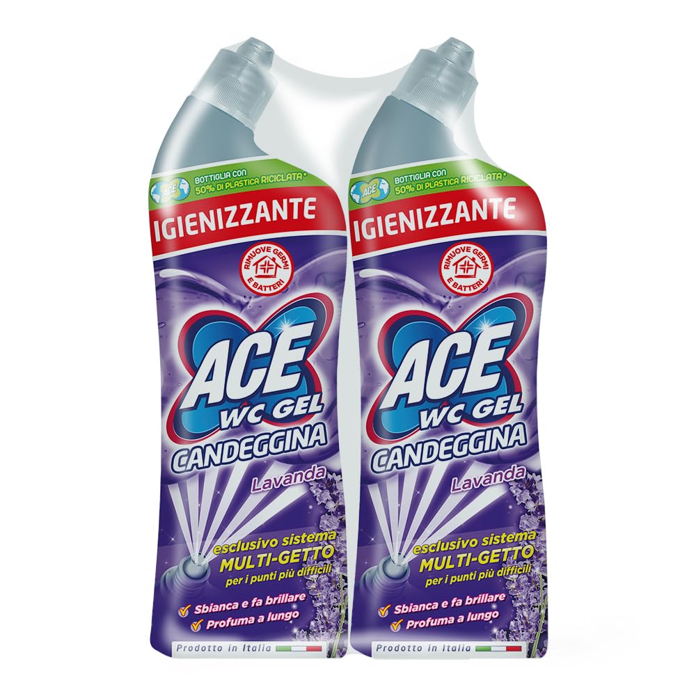 ACE Wc Gel Multigetto, 2 Confezioni Da 700ml, Lavanda, 1400 Millilitro