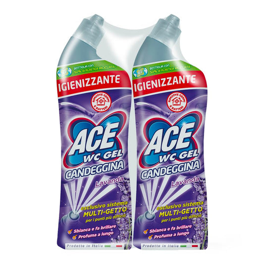 ACE Wc Gel Multigetto, 2 Confezioni Da 700ml, Lavanda, 1400 Millilitro