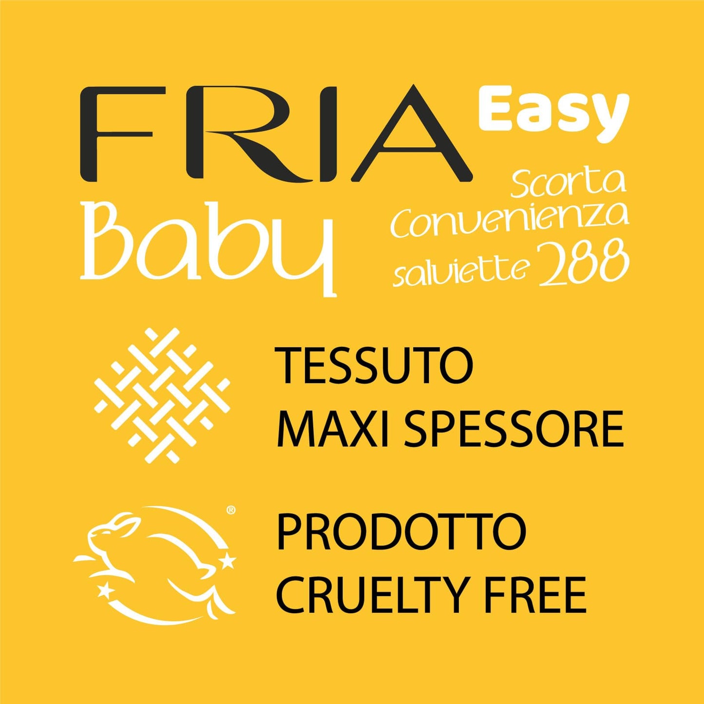 Fria Easy Baby Salviette per Cambio Pannolino, con Aloe Vera ed Estratto di Miele ad Effetto Idratante sulla Pelle, Dermatologicamente Testate, Confezione da 288 Salviette