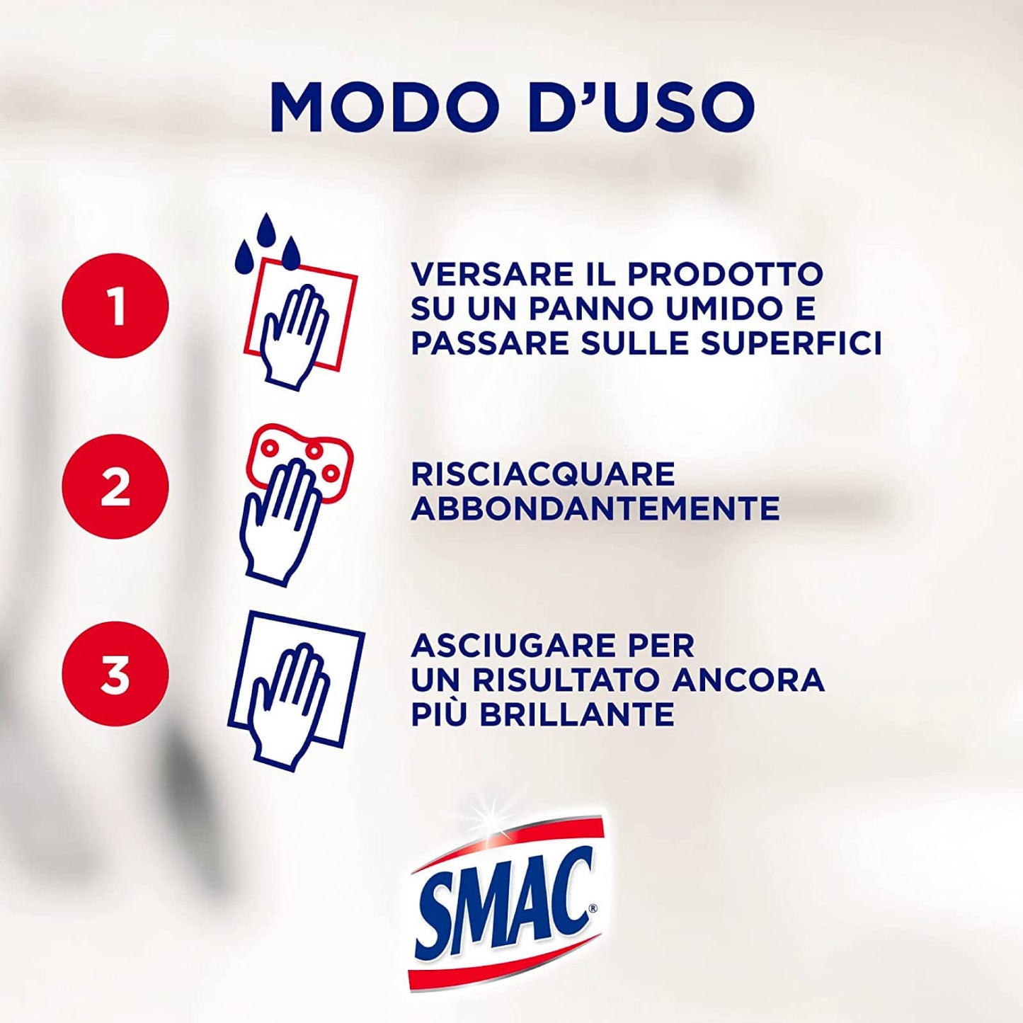 Smac - Brilla Acciaio, Detergente Crema, Azione Anticalcare e Lucidante, con Barriera Protettiva, 520 ml x 4 Pezzi