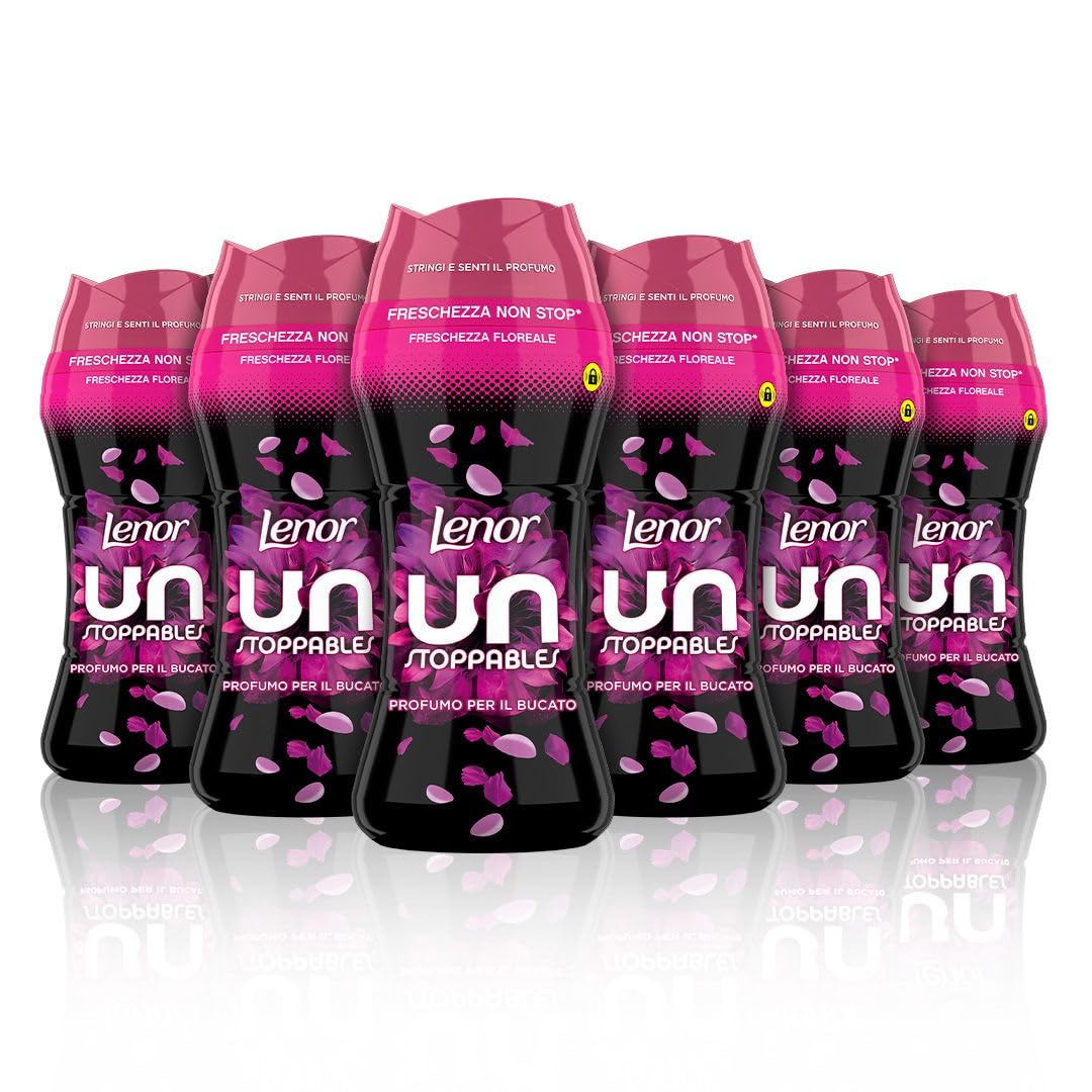 Lenor Profumatore Bucato Lavatrice Unstoppables Freschezza Floreale, Mega Pacco 6 x 270 g