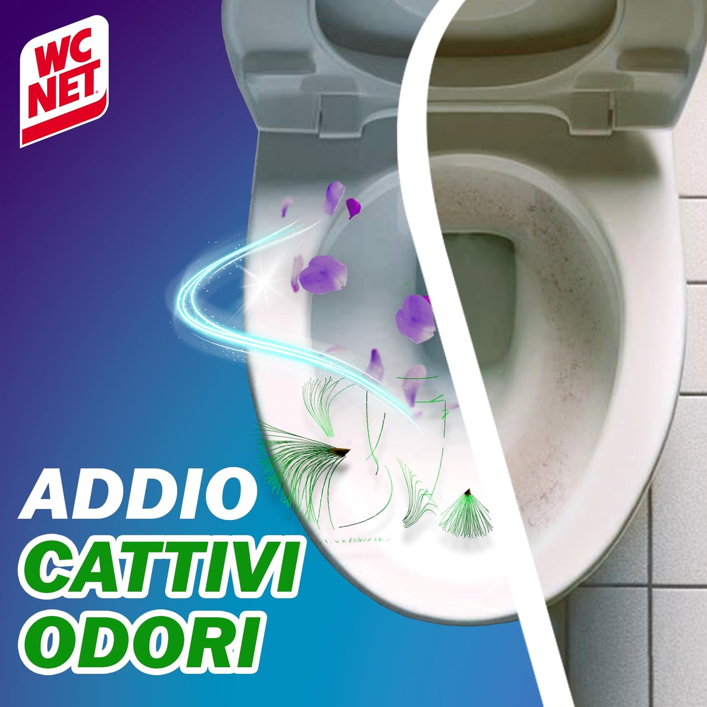 Wc Net - Profumoso Gel, Anticalcare e Igienizzante per WC, Tripacco Mono Fragranza a Seconda della Disponibilità, 3 Flaconi da 700 ml