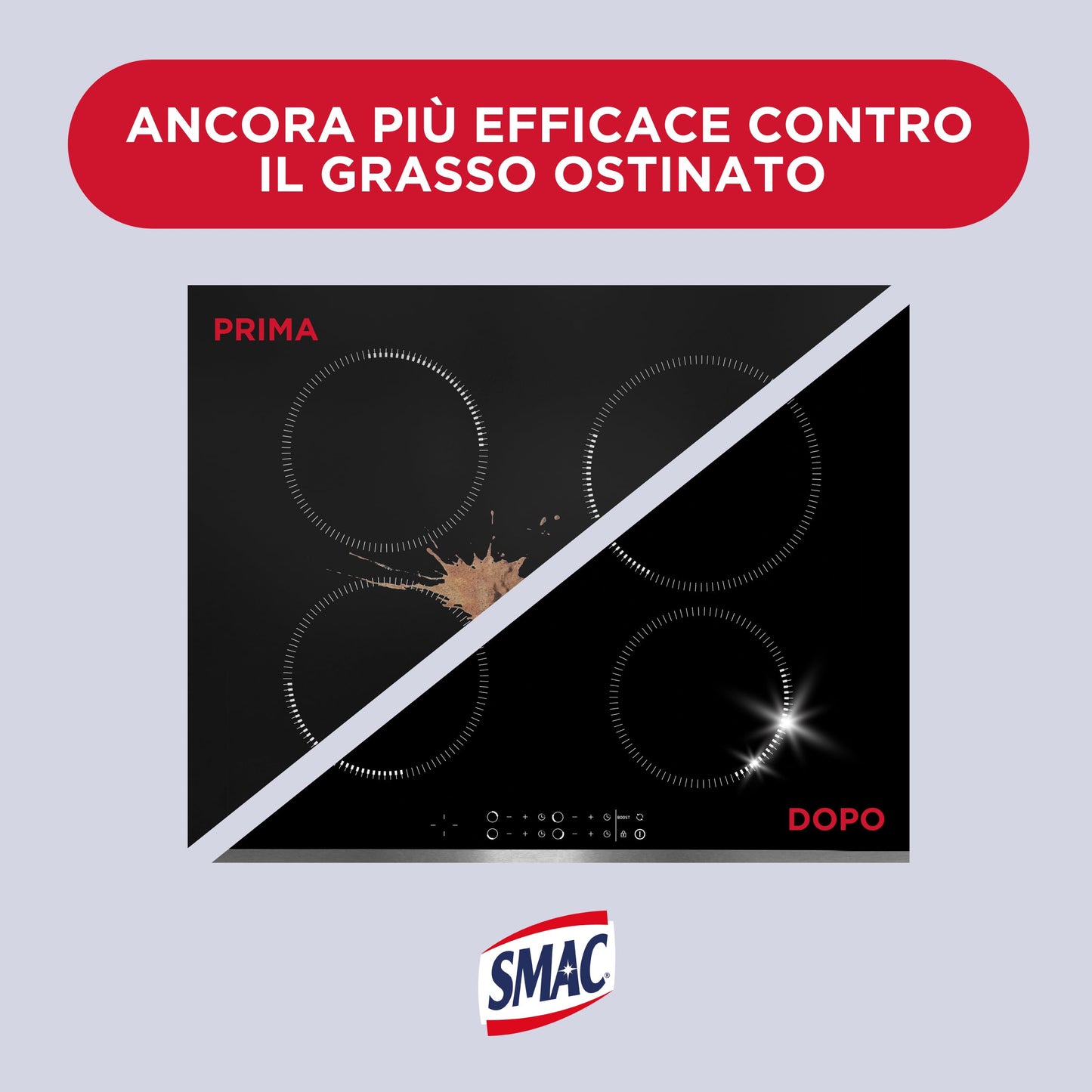Smac - Sgrassatore Spray per Superfici Moderne e Delicate, Detergente per Casa e Cucina, 500 ml x 4