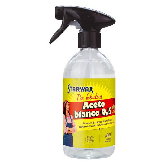 STARWAX THE FABULOUS - Aceto bianco 9,5° Aromatizzato - Disincrosta il bagno - Pulisce i vetri - Deodorizza il WC e molto altro - Aroma limone - Prodotto in Francia - 500ml