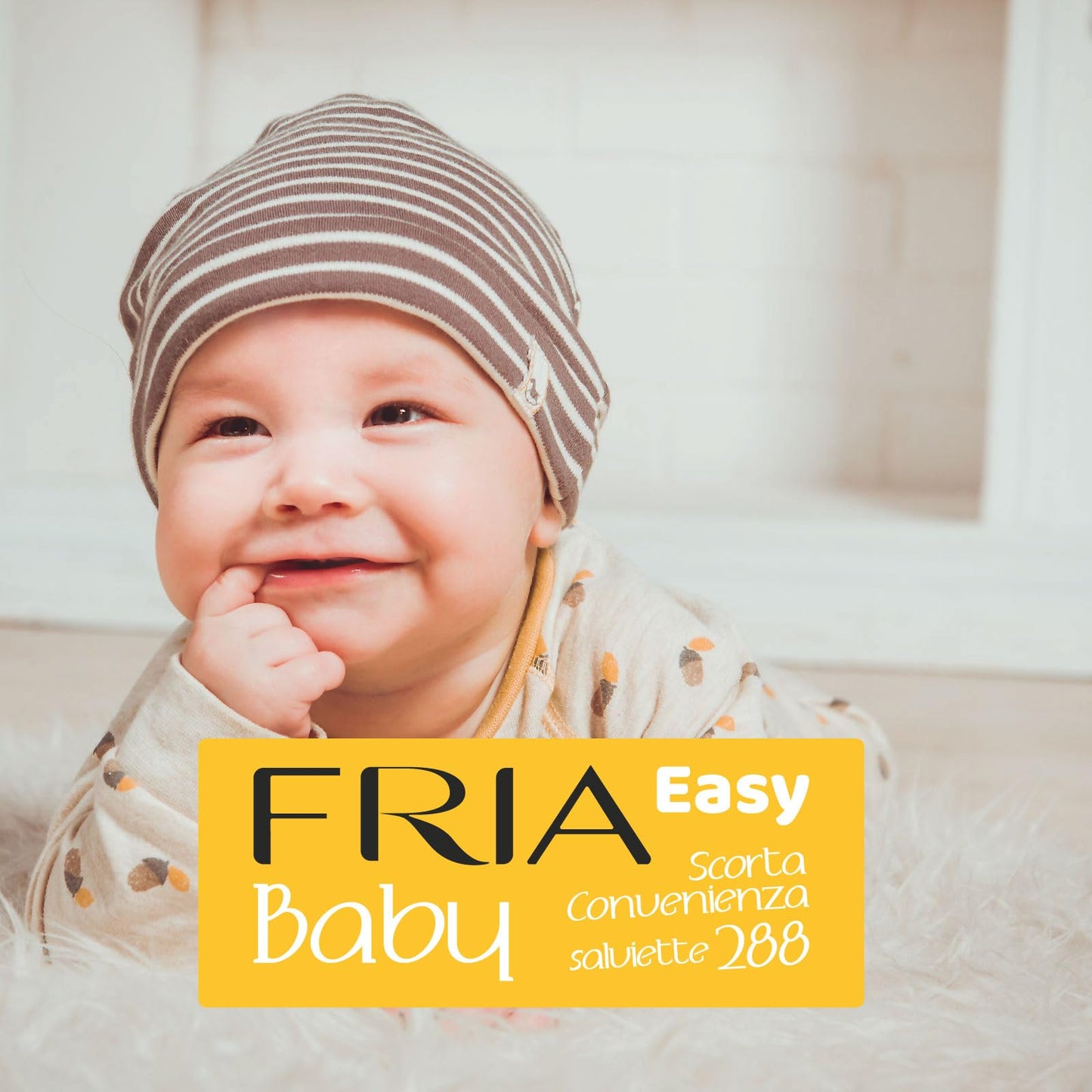 Fria Easy Baby Salviette per Cambio Pannolino, con Aloe Vera ed Estratto di Miele ad Effetto Idratante sulla Pelle, Dermatologicamente Testate, Confezione da 288 Salviette