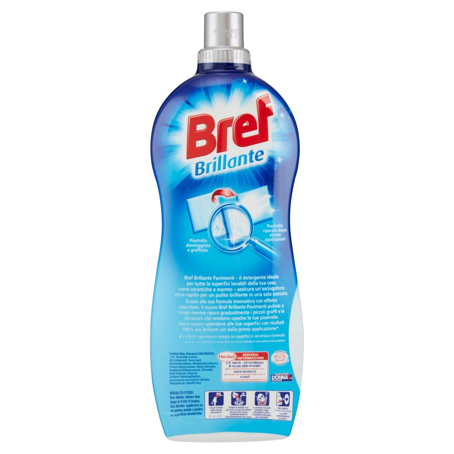 Bref Fresh Brillante Detersivo Brillante Pavimenti per tutte le Superfici, Igiene Casa, 1 Confezione 1250 ml