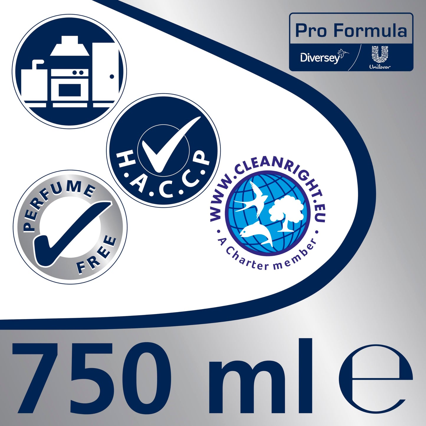 Cif Professional 7518294 - Detergente per bancone e cucina in acciaio inox, senza profumo, 0,75 l