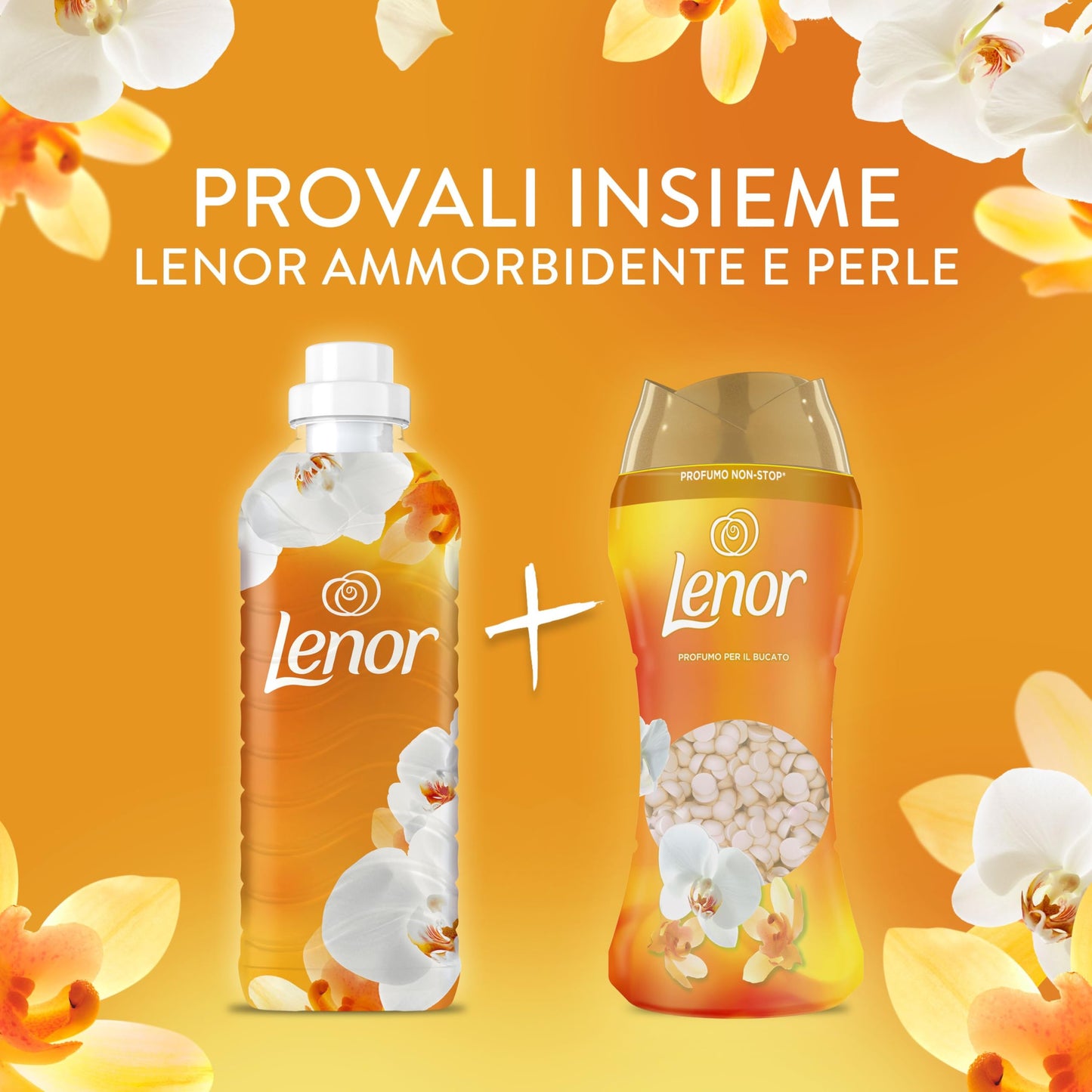Lenor Profumatore Bucato Perle Profumate Lavatrice,Oro e Fiori Di Vaniglia, Maxi Formato 6 x 270g, Intensificatore Di Profumo