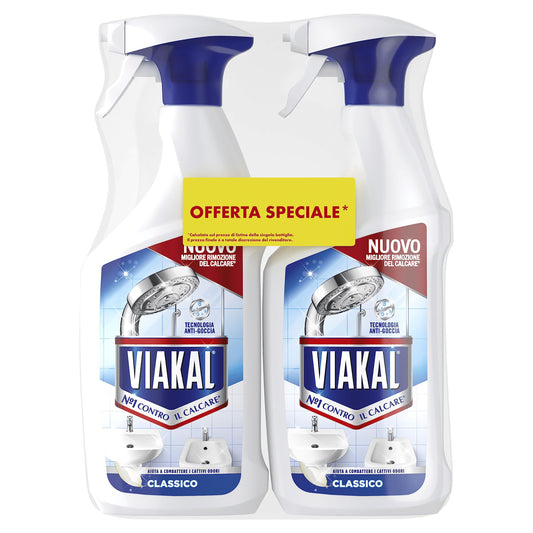 Viakal Classic Spray Anti-Kalk, Anti-drop-teknologi (2 x 720ml)