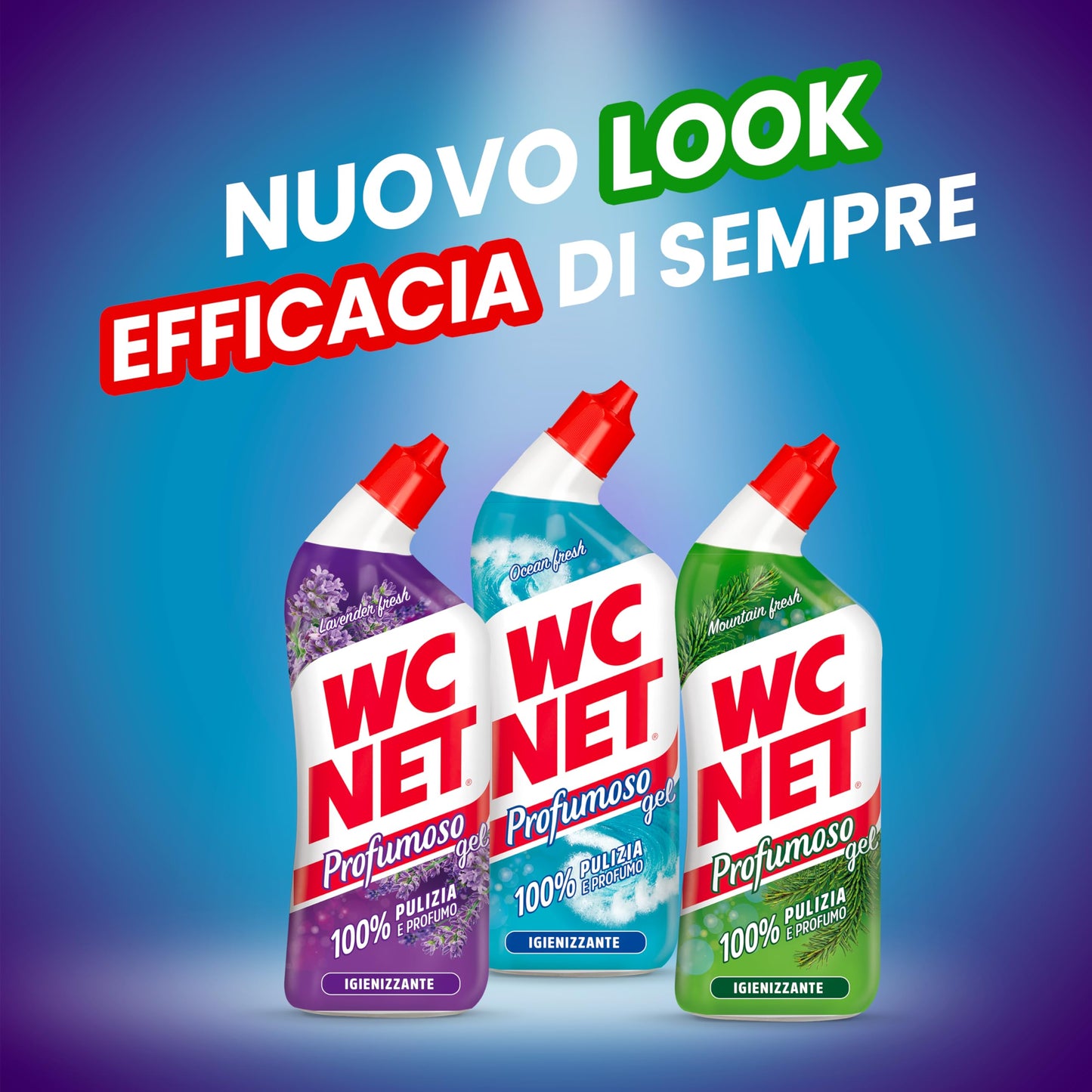 Wc Net - Profumoso Gel, Anticalcare e Igienizzante per WC, Tripacco Mono Fragranza a Seconda della Disponibilità, 3 Flaconi da 700 ml