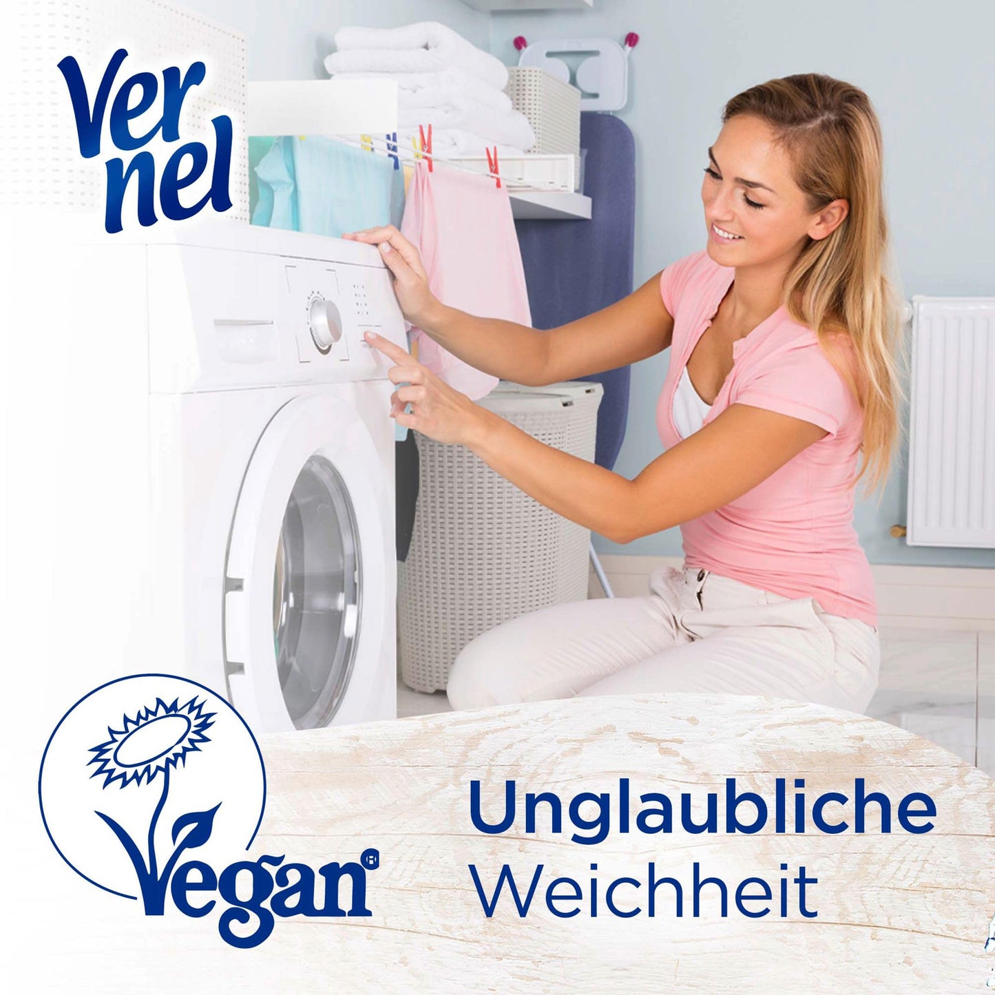 Vernel Naturals Ammorbidente Ylang & Erba dolce, 100% vegano, 99% ingredienti a base naturale, senza siliconi e coloranti (384 (12 x 32) lavaggi)