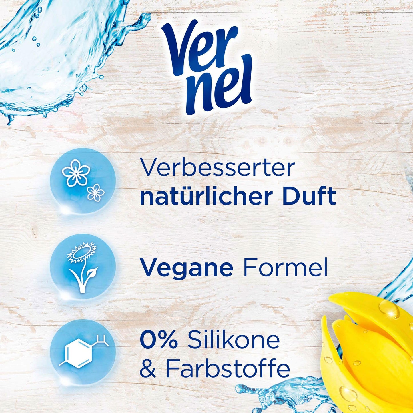 Vernel Naturals Ammorbidente Ylang & Erba dolce, 100% vegano, 99% ingredienti a base naturale, senza siliconi e coloranti (384 (12 x 32) lavaggi)